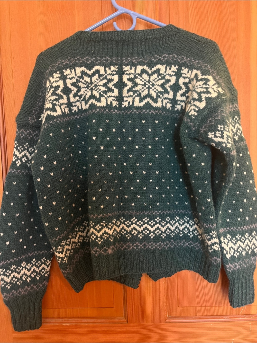 Forest Green Fair Isle Button-Front Cardigan Sweater - Picture 5 of 5